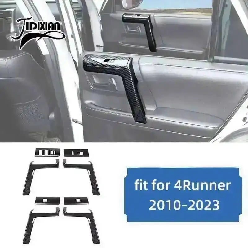 Carbon fiber trim kit for Toyota 4Runner featuring black interior accents.