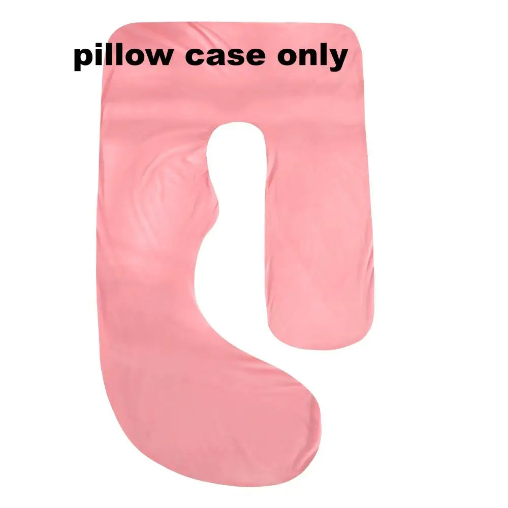 Housse de couette rose uniquement pour un oreiller de maternité en forme G