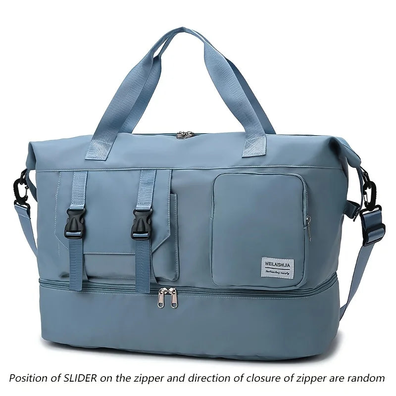 Spacious Travel Duffel Bag with Shoe Compartment