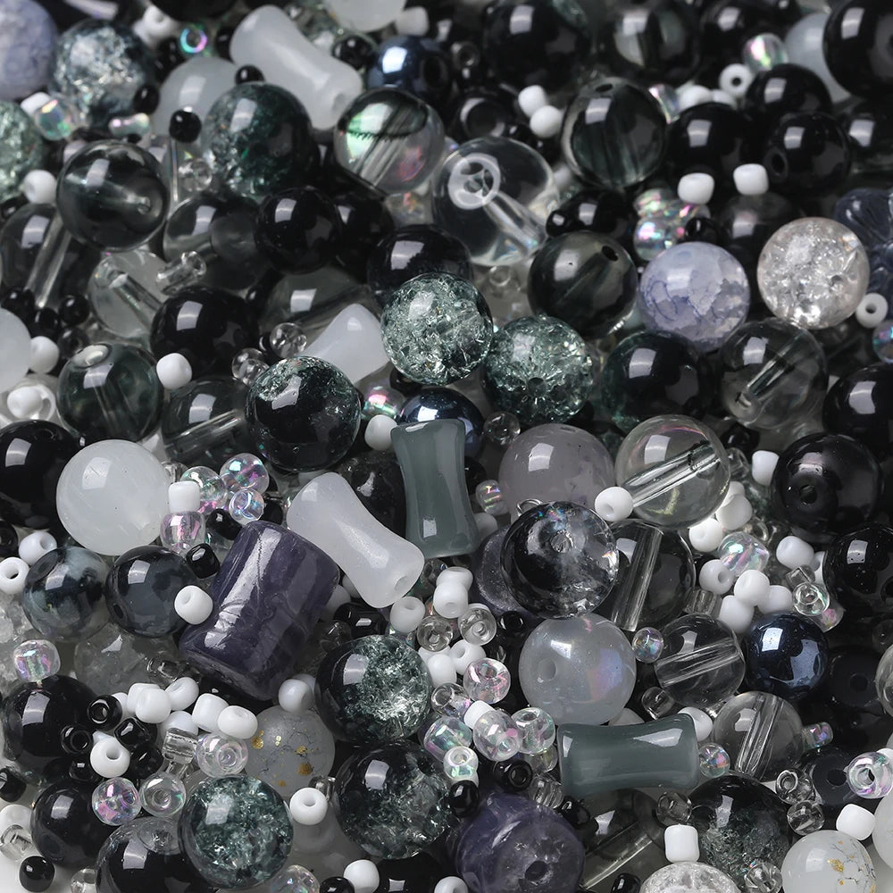 50g Colorful Glass Mix Beads for Jewelry Making
