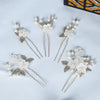 Elegant Floral Hair Stick — Pearl Flower Hairpin for Weddings & Parties