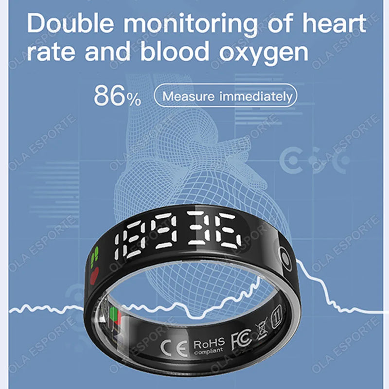Smart Health Ring with LED Display