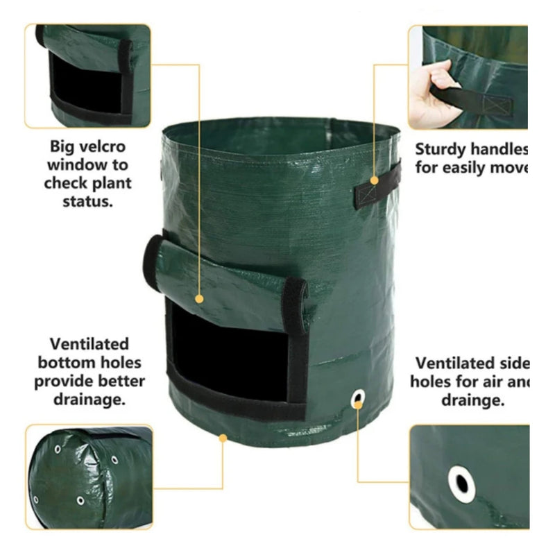 Peek-a-Boo Plant Grow Bags with Harvest Window