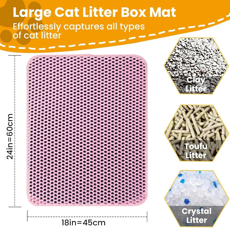 Double-Layer Cat Litter Trapping Mat