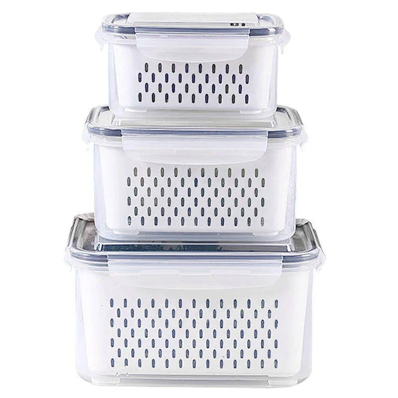 Produce Storage Bin with Removable Colander – Airtight, BPA-Free