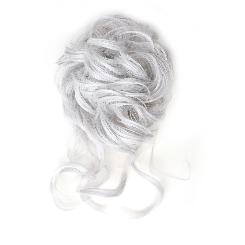 Synthetic Messy Bun Hair Extension with Claw Clip