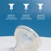 Wide Mouth Silicone Baby Bottle Nipple - Breast-Like Natural Flow