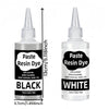 A set of black and white paste resin dye for coloring crafts and painting