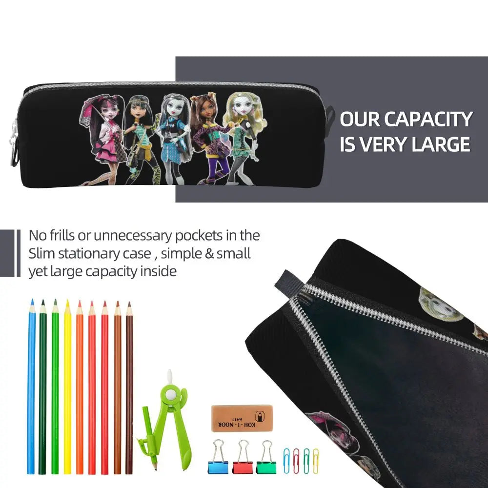 Monster High Pink Pattern Pencil Case