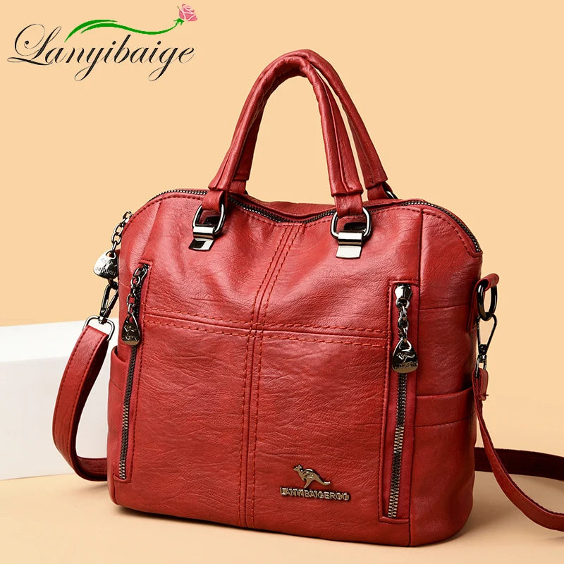 Vintage-Inspired Crossbody Bag with Roomy Interior