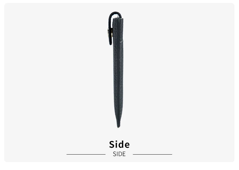 Slim Leather Card Holder with Quick-Access Pull Tab