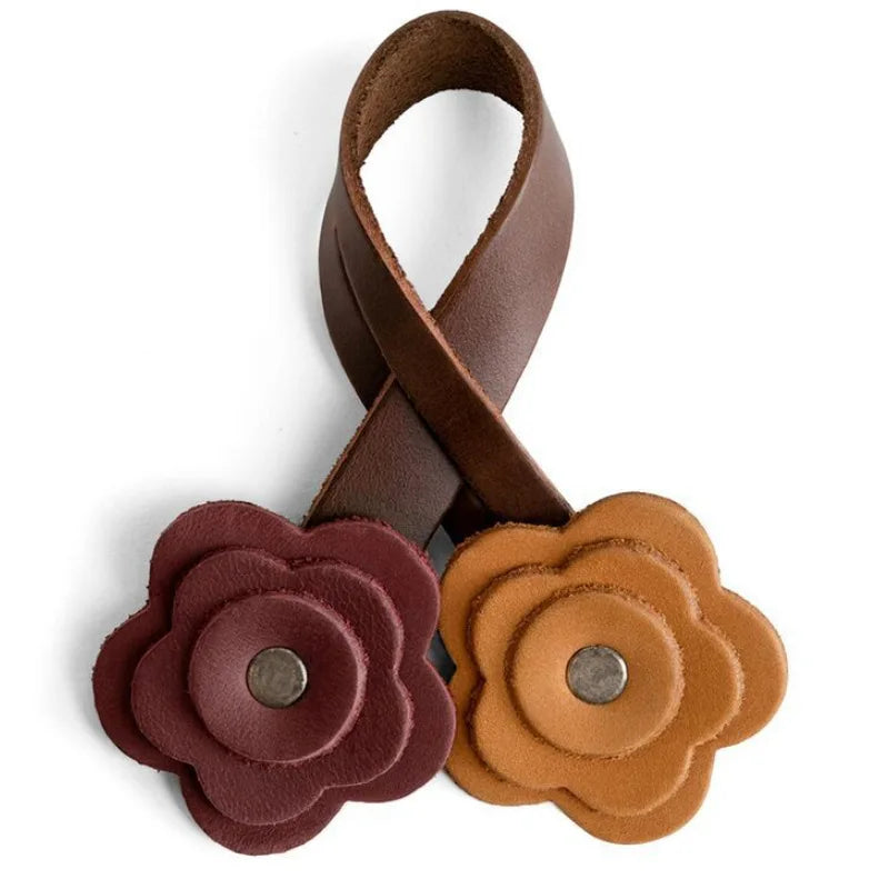 Vintage Rose Leather Bag Charm