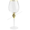 Elegant Gold-Rimmed Diamond Wine Glasses
