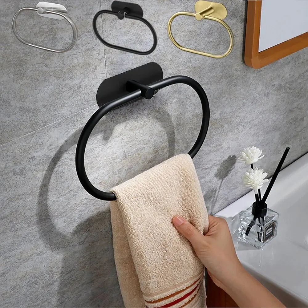 Self-Adhesive Stainless Steel Towel Rack