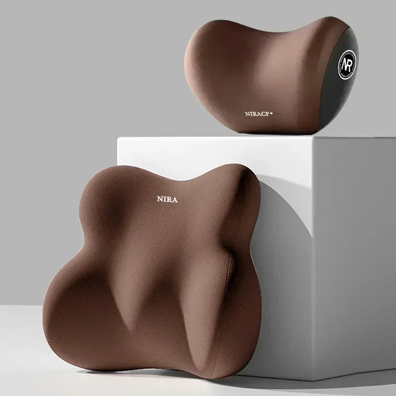 Memory Foam Car Neck & Lumbar Support Cushion Set