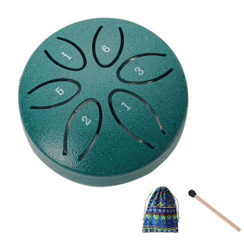 6-Note Steel Tongue Rain Drum for Outdoor Meditation & Relaxation