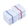 Classic Red and Blue Striped Cotton Kitchen Towels (Set of 3, 4, or 8)