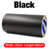 Black cylindrical PU leather repair patch with dimensions 20cm width and 500cm length