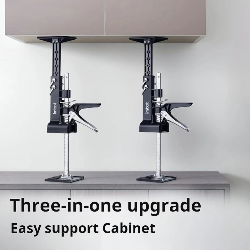 Three-in-one upgrade easy support cabinet featuring black lifting brackets for furniture installation