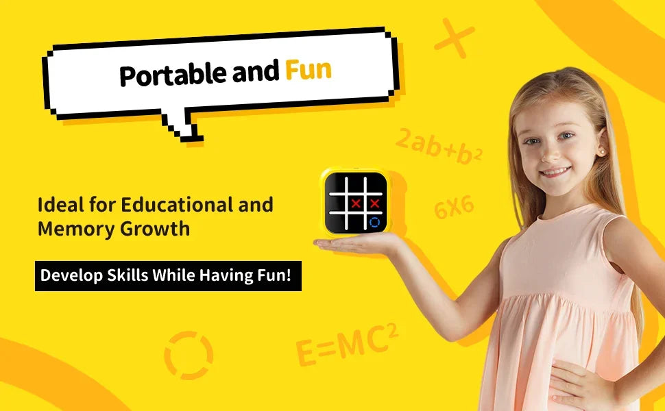 Handheld Electronic Tic Tac Toe Game with Memory & Reaction Modes