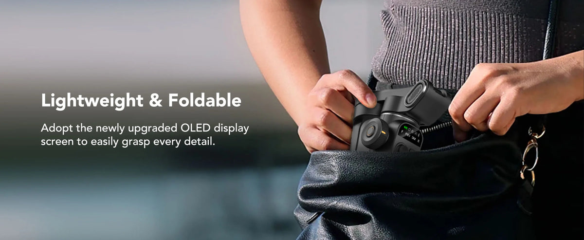 3-Axis Smartphone Gimbal Stabilizer with Built-in Extension Pole and LED Display