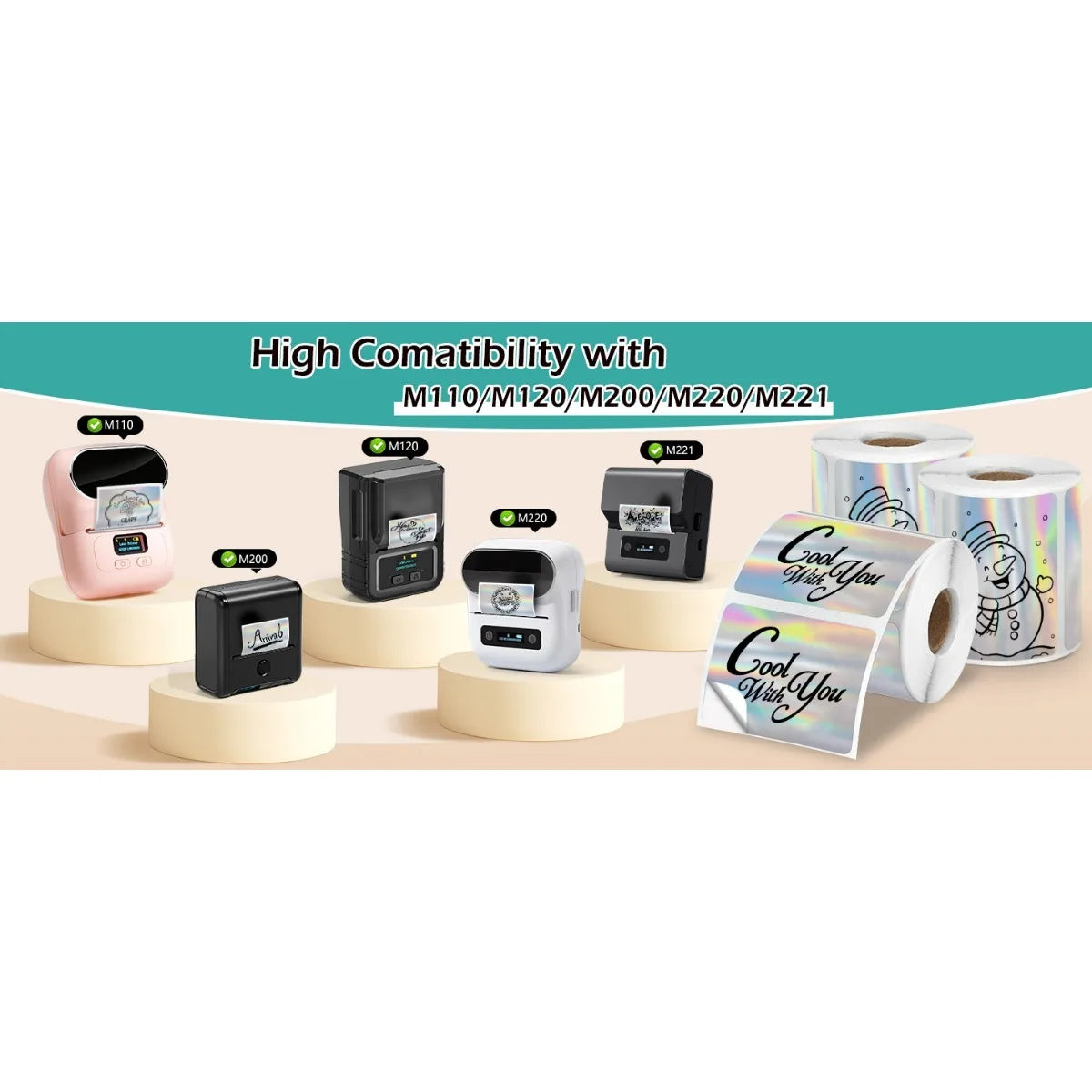 Holographic Thermal Labels for Compact Label Printers