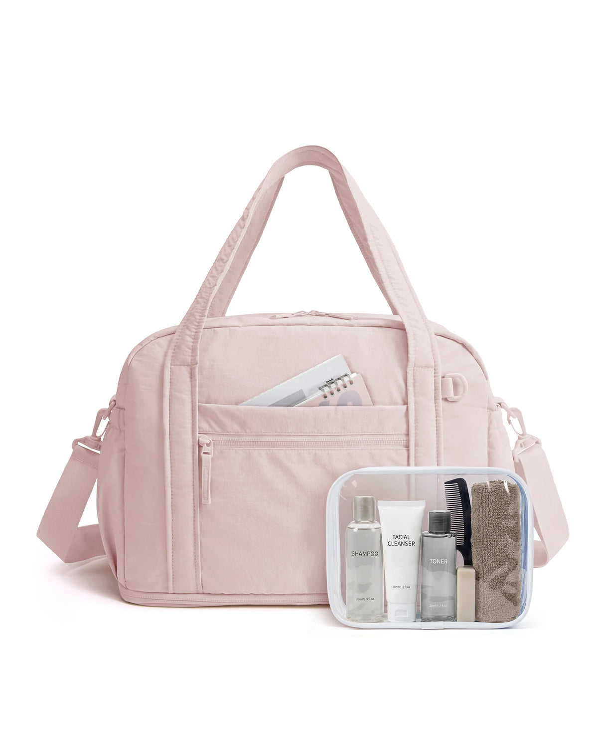 Expandable Travel Duffle Bag with TSA Toiletry Kit