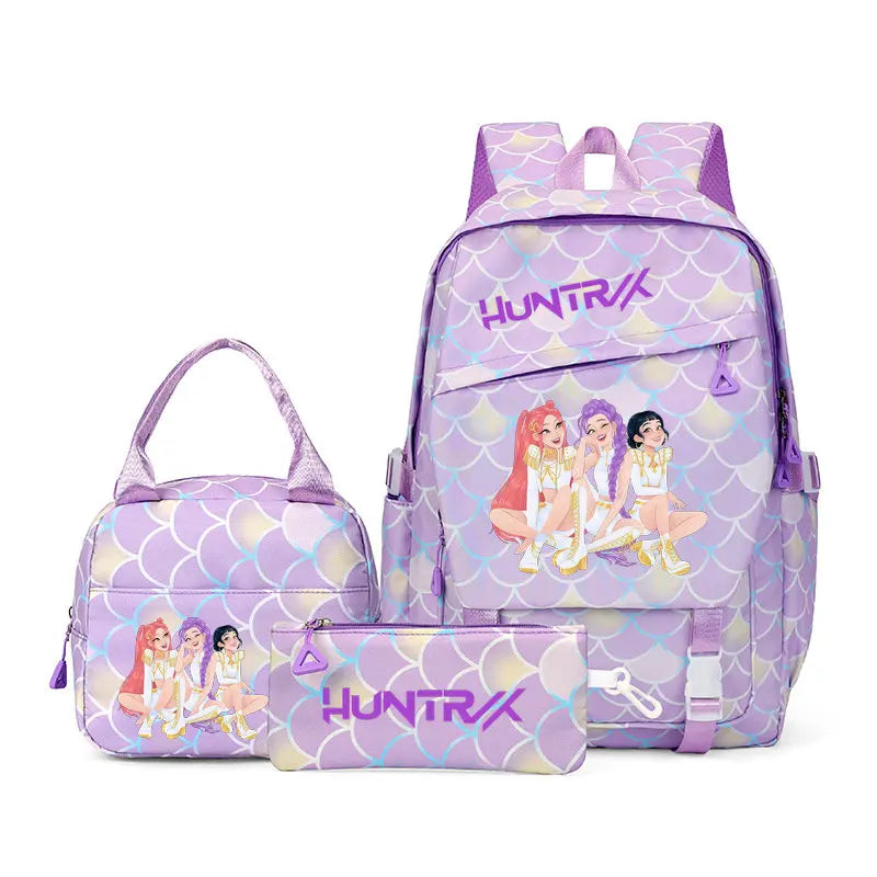 KPop Demon Hunters Backpack Set with Lunch Bag and Pencil Case