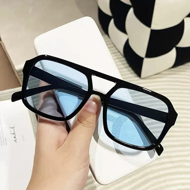Double Beam Rectangle Sunglasses