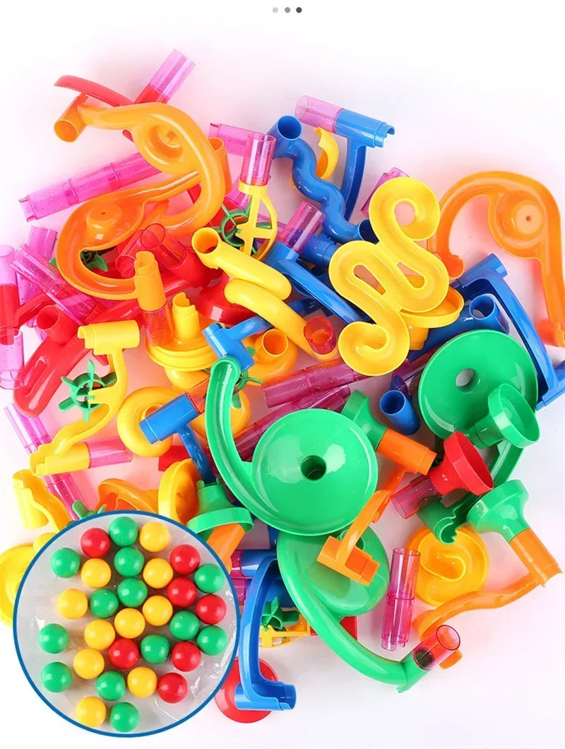 DIY Marble Run Building Blocks Set