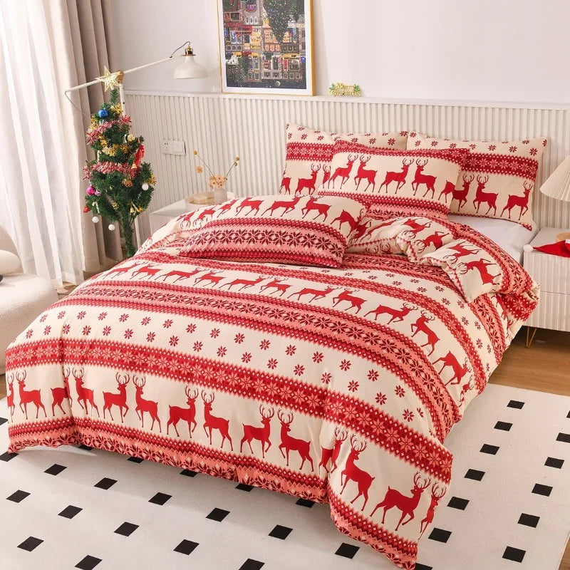 Festive Christmas Duvet Cover Set with Pillowcases