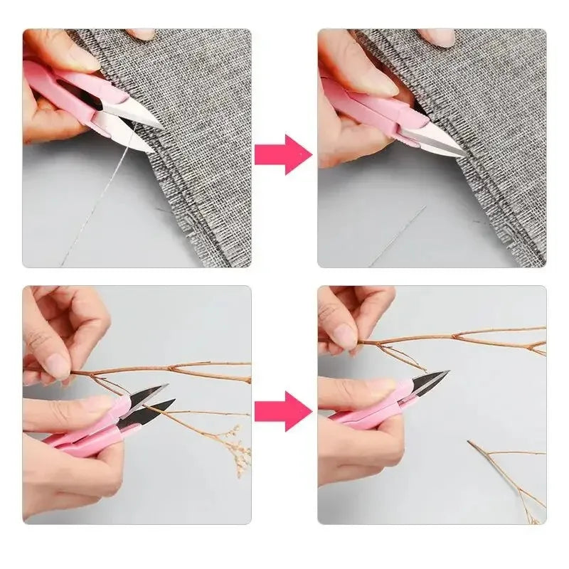 Compact Stainless Steel Sewing Scissors for Embroidery & Crafting