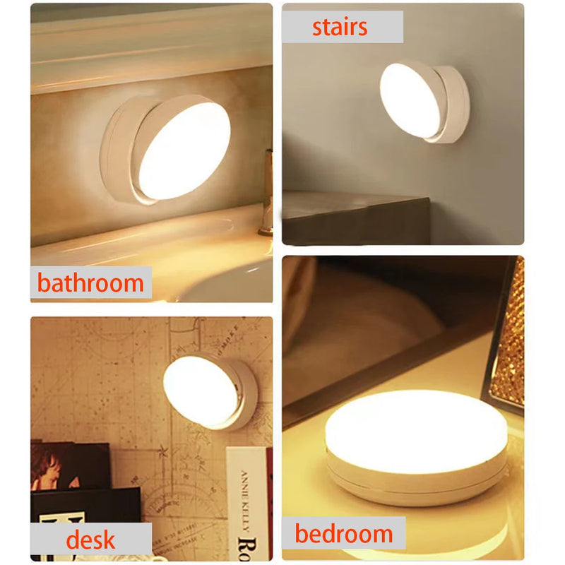 Luz Nocturna LED Recargable con Sensor de Movimiento