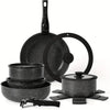 15-Piece Non-Stick Cookware Set with Detachable Handles