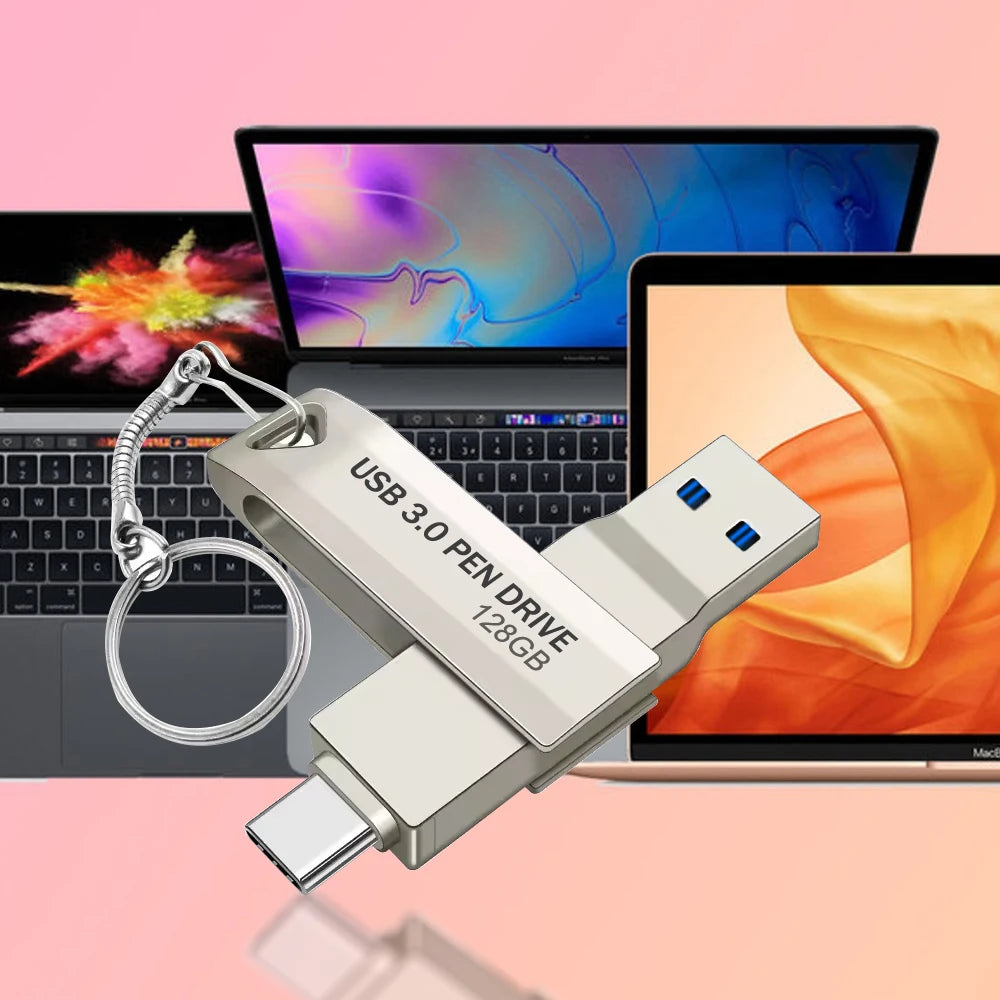 Dual USB-C and USB 3.0 Flash Drive