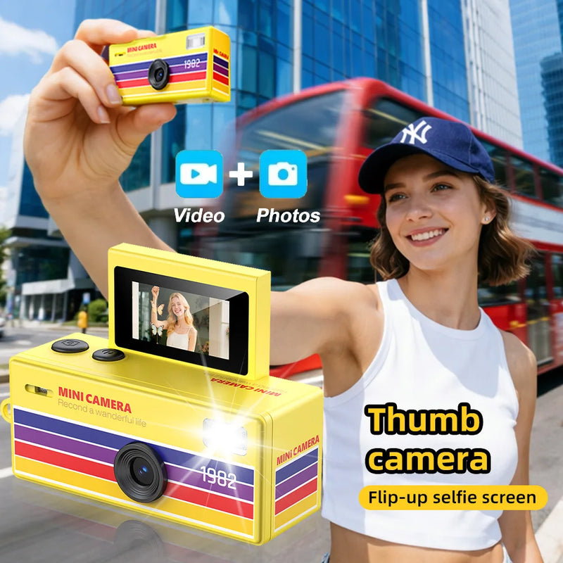 Compact Retro CCD Digital Camera with Flip Screen