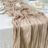 Semi-Sheer Gauze Table Runner in Sage