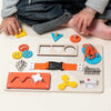 Wooden Steering Wheel Busy Board for Toddlers - Montessori Sensory Toy
