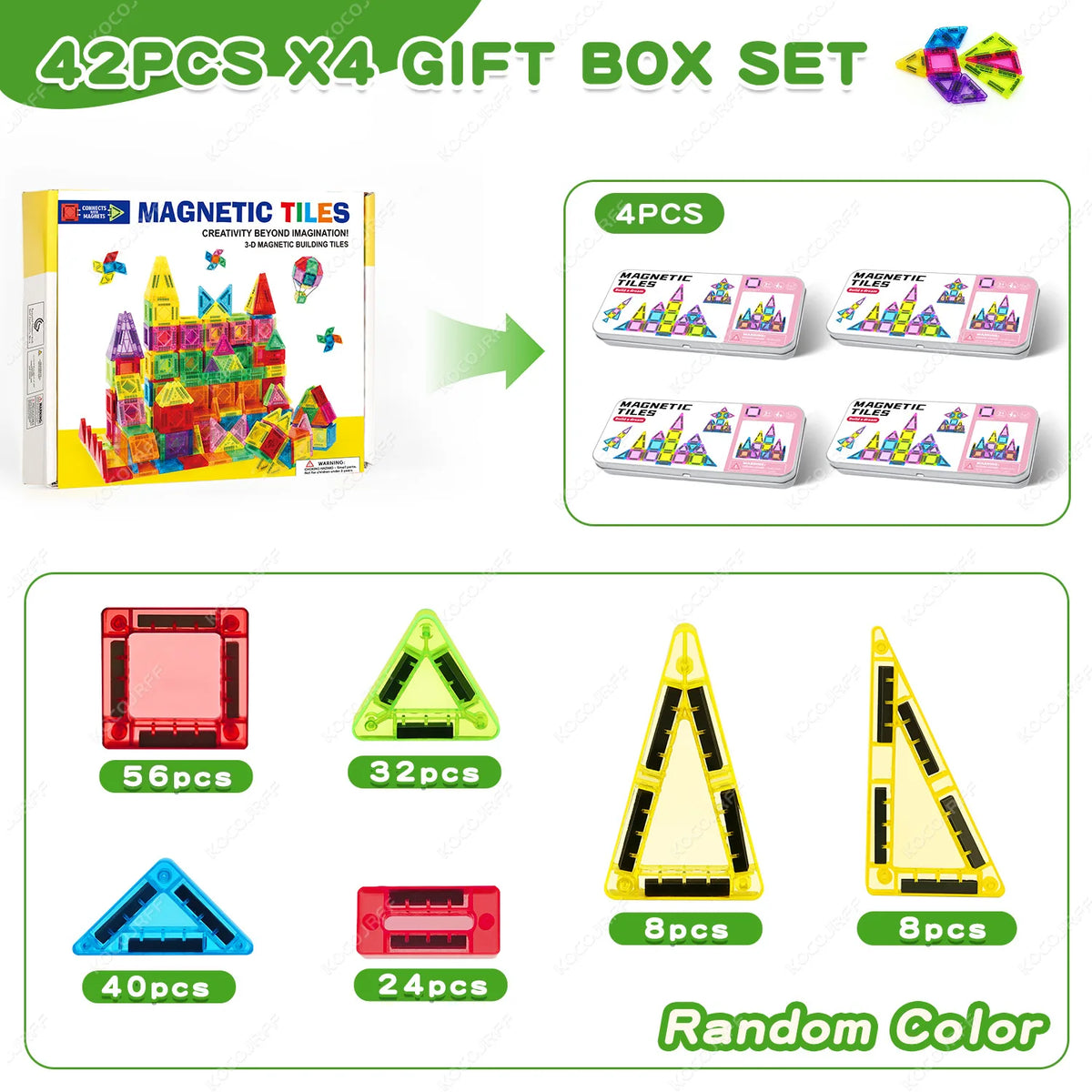 Magnetic Building Blocks – Travel-Friendly STEM Toy Set