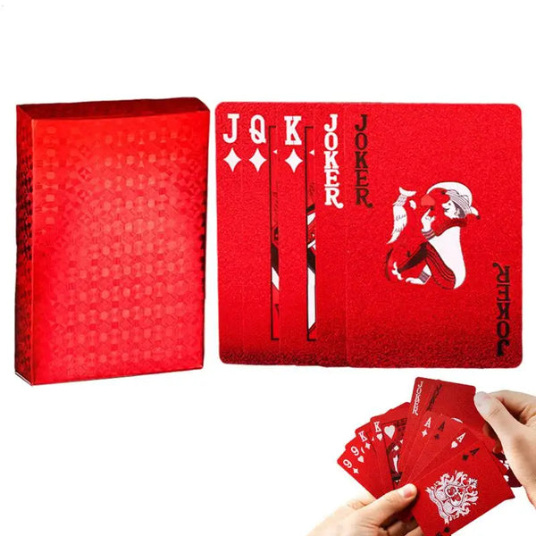 Waterproof Red Playing Cards for Poker & Parties