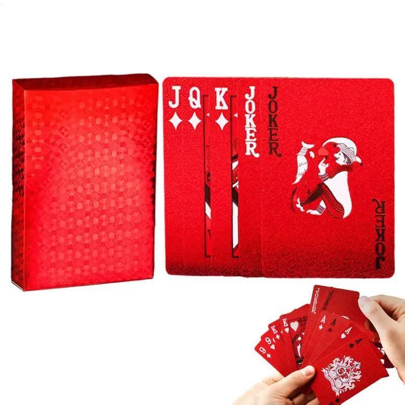 Waterproof Red Playing Cards for Poker & Parties