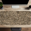 XXL Leopard Print Desk Mat with Non-Slip Rubber Base