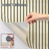 Close-up of double thickening self-adhesive wood grain wallpaper showing a hand touching the textured surface.