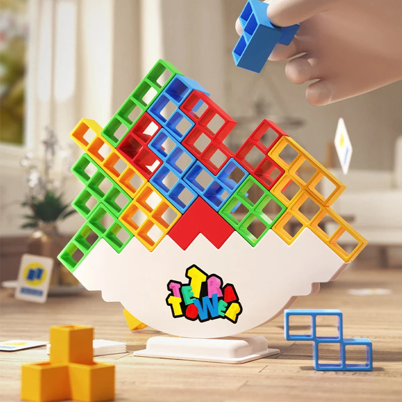 Stacking Tower Balance Game – Family Building Blocks Set