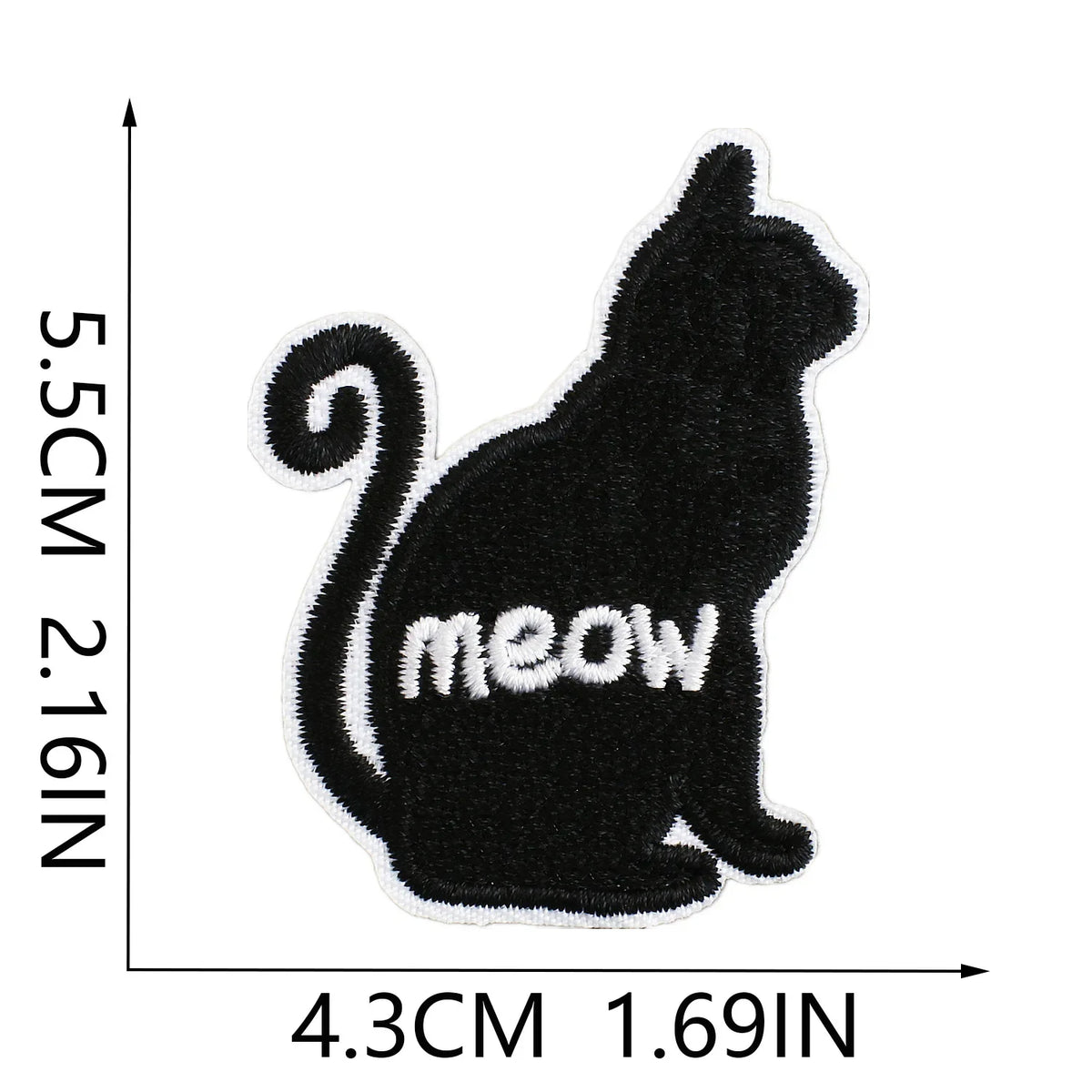Red 3D Embroidered Iron-On Patches for Clothing & Crafts