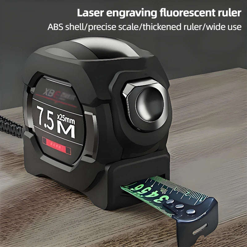 Self-Locking Fluorescent Steel Tape Measure