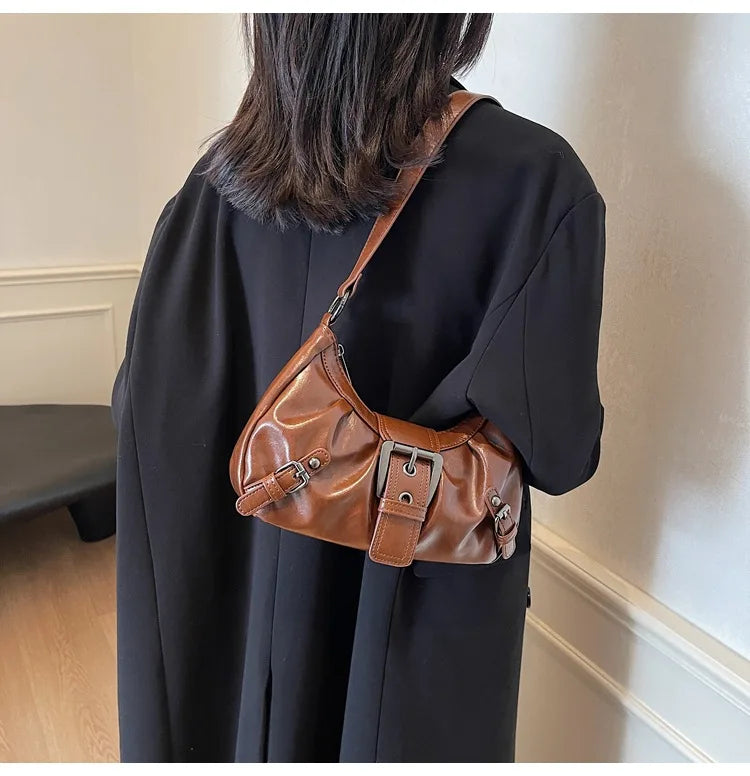 Y2K Retro Pleated Hobo Shoulder Bag