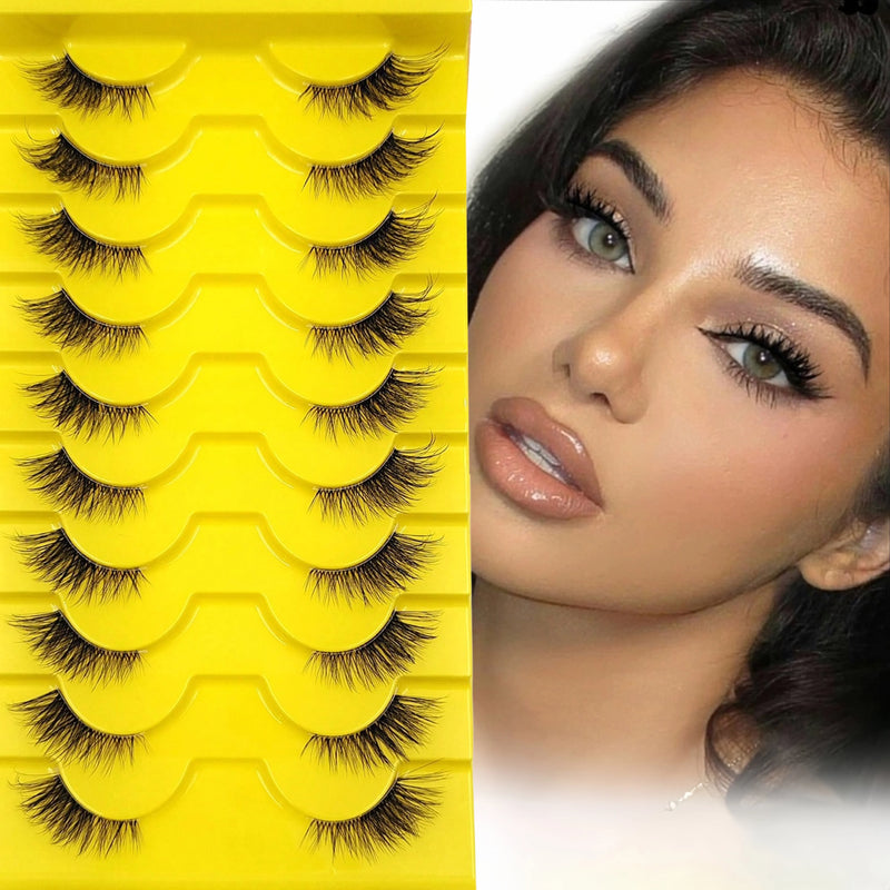 10er-Pack Wispy Cat-Eye-Kunstwimpern