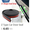 A Z Type Car Door Seal is shown with a 30% off promotion, featuring a black and red seal strip.