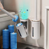 Wall-Mounted Disposable Toilet Brush Set with Refill Heads